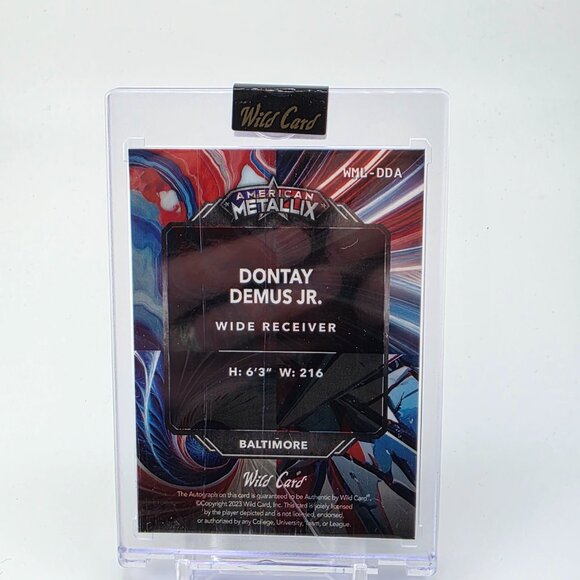 SEALED 2023 Metallix Dontay Demus Jr. AUTOGRAPH ROOKIE Card 3 of /6 Maryland - Picture 2 of 2